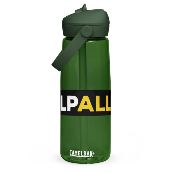 Flip straw water bottle